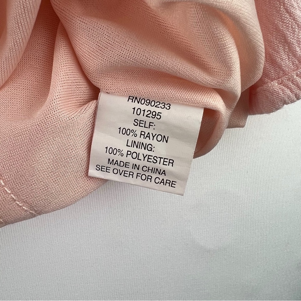 PacSun LA Hearts Size Large Keyhole Babydoll Mini Dress Pink Ruched Tie Front - Picture 6 of 7